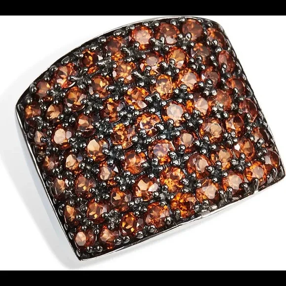 NWT Savvy Cie Jewels Sterling Silver Mocha Zircon Ring - Picture 2 of 7